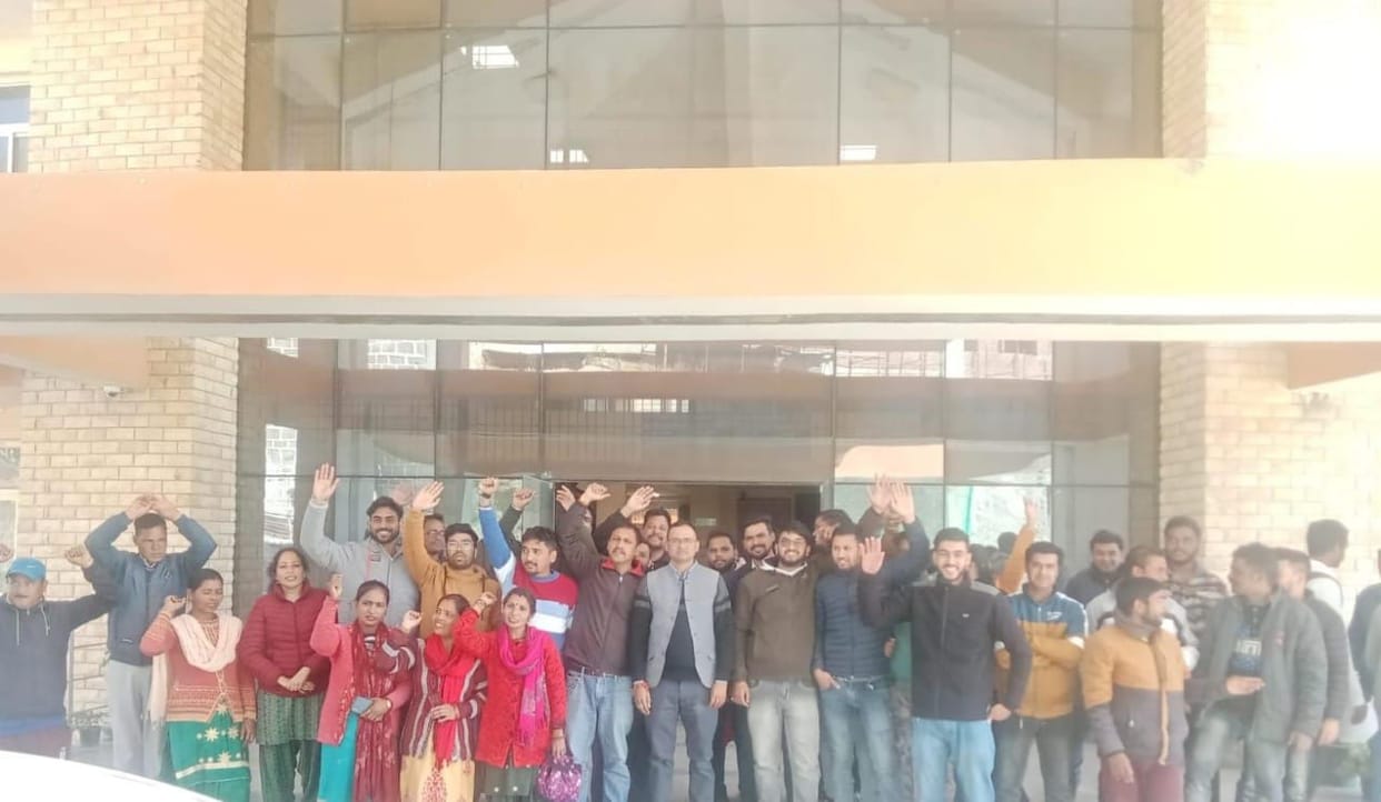 Youth demonstrated against contractual appointment
