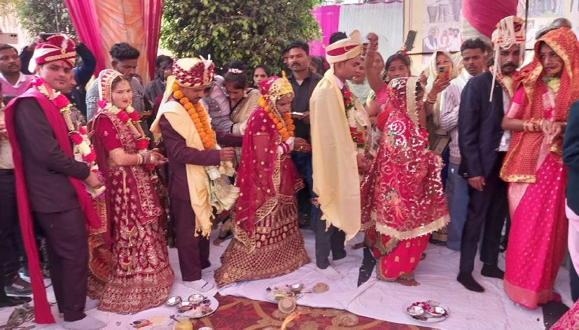 Mass marriage of 21 couples, took rounds together