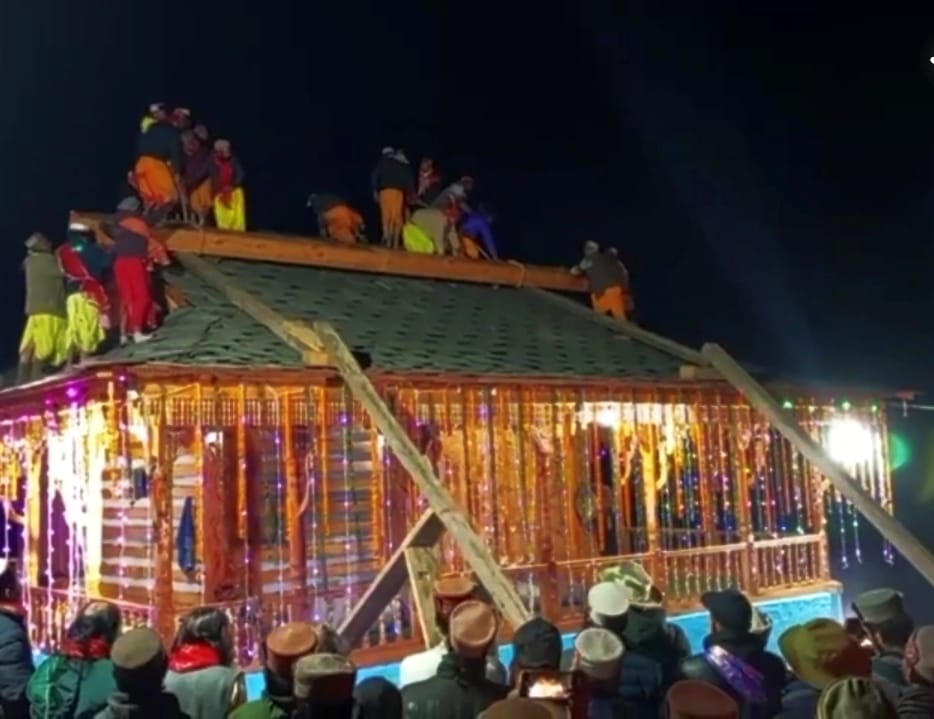 Gods and Goddesses engaged in the consecration of the temple of Lord Chhamhani Narayan