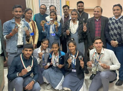 Welcoming the winners of athletic competition