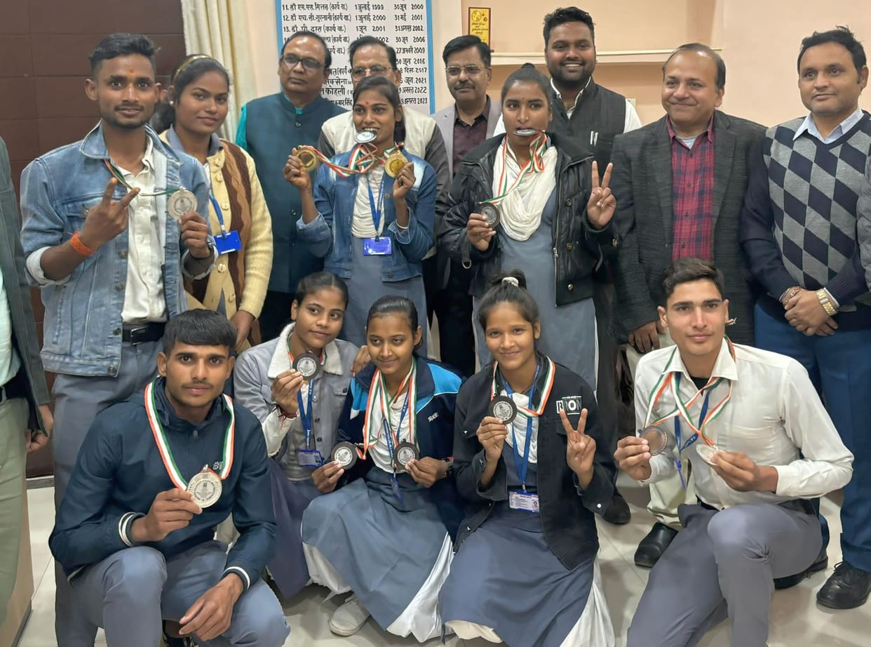 Welcoming the winners of athletic competition