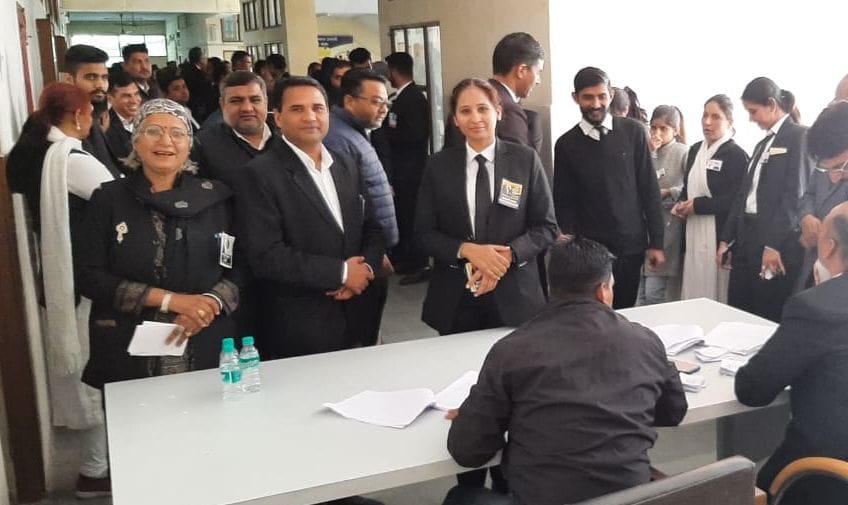 Pradeep Bainiwal became the President of the Bar Association by defeating Dinesh Gera by 248 votes.