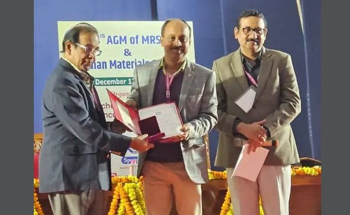 Pro. Sahu was awarded MRSI Award