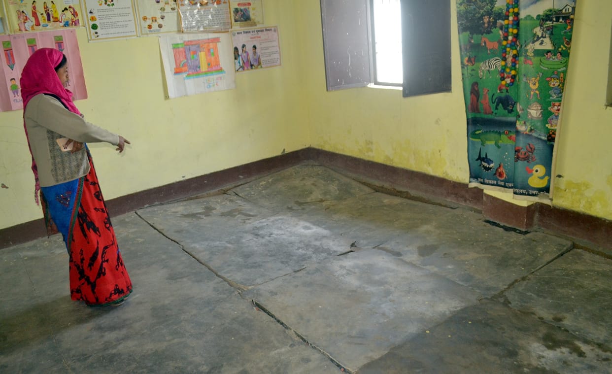 Old dilapidated, preparation for new Anganwadi centers