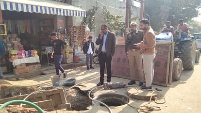 The work of laying sewer line could not be completed within the stipulated time.