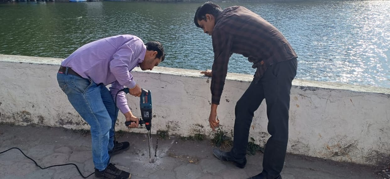 'Treatment' of cracks in Bhimtal Dam begins