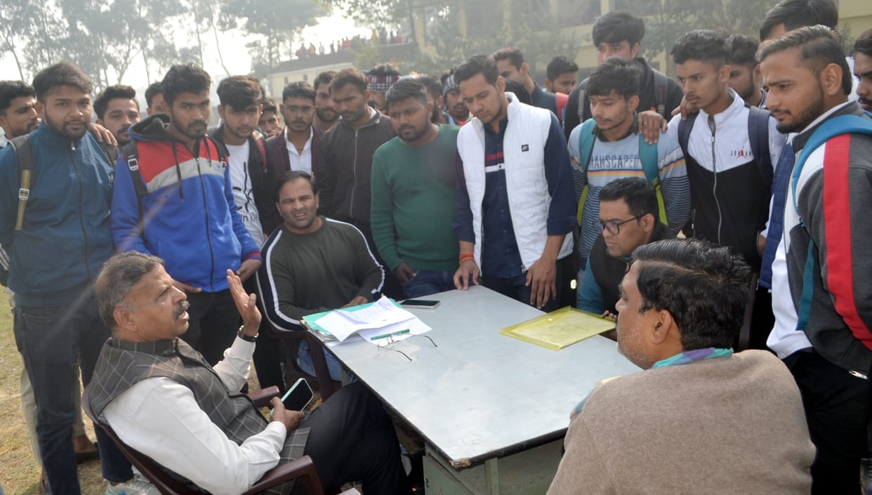 Protest by students in VV College