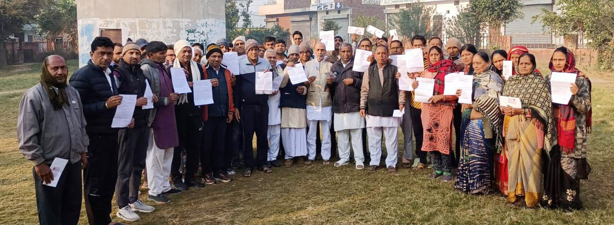 Housing Board Colony residents expressed anger after receiving the notice