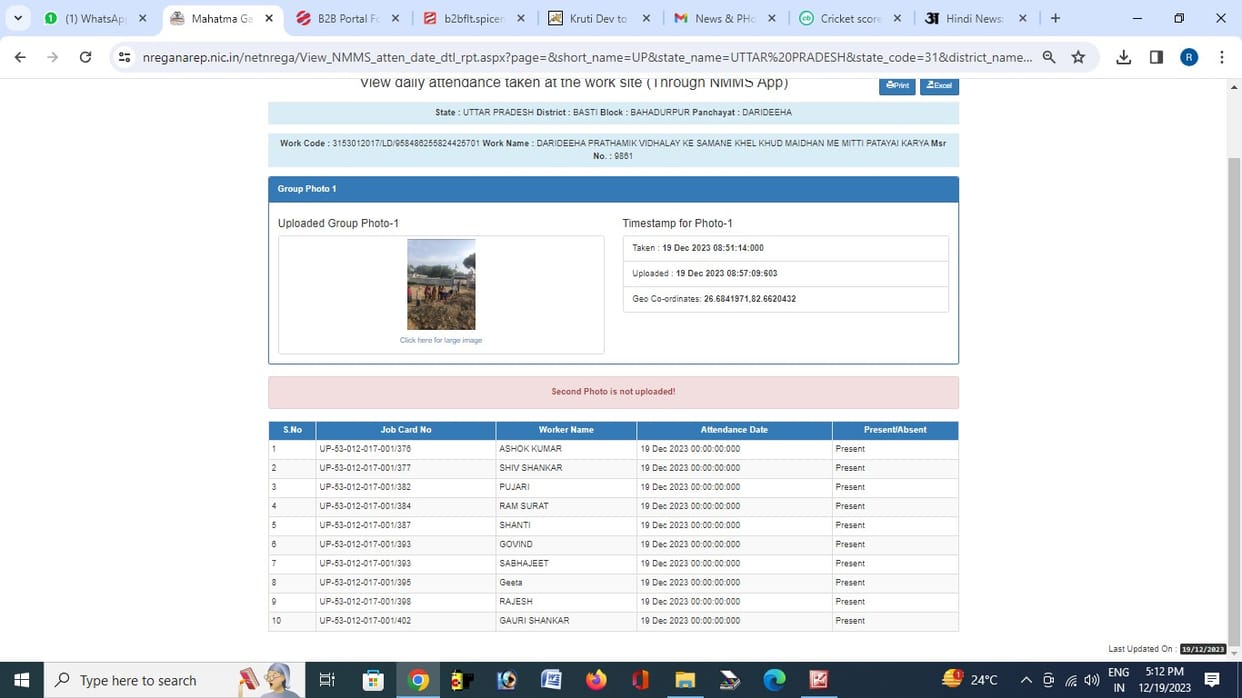 80's attendance is visible online...workers are not seen at the workplace