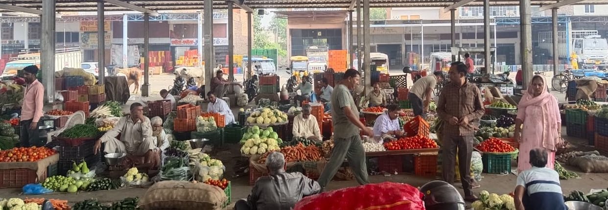 Vegetable market will remain closed today in protest against increase in market fees.