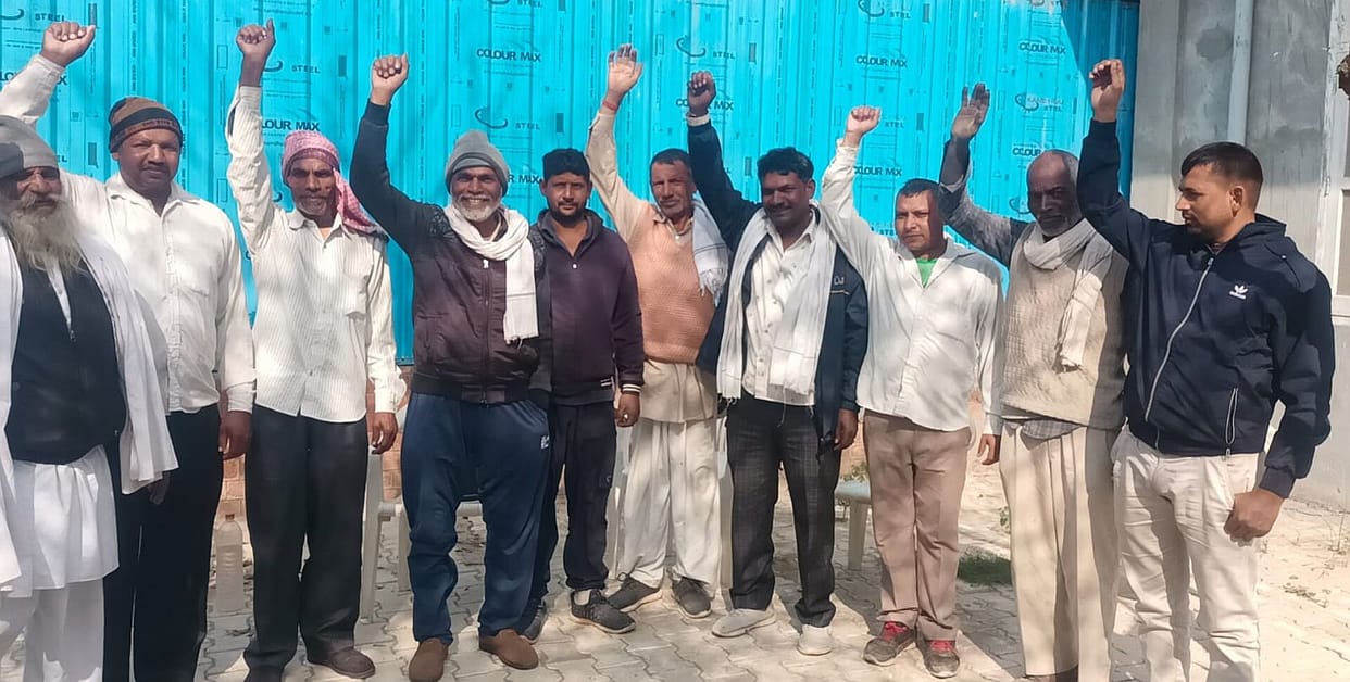 Building construction workers union meeting held in labor shed
