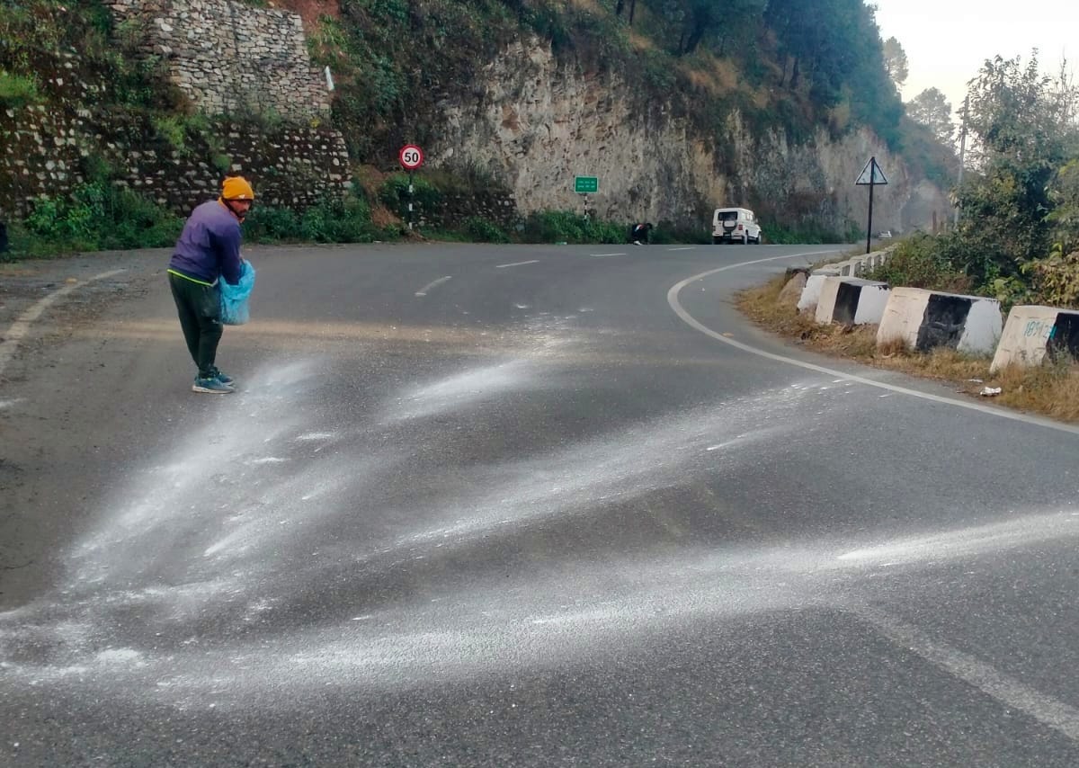 BRO woke up after the accidents and added lime to the frost affected areas.