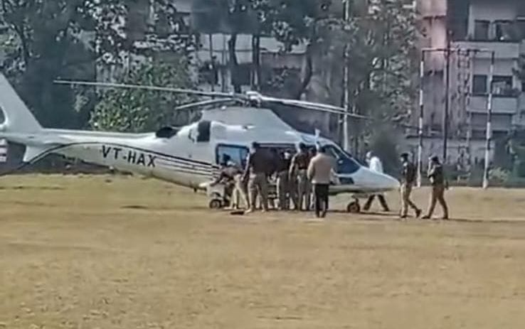 Video of policemen pushing CM's helicopter goes viral