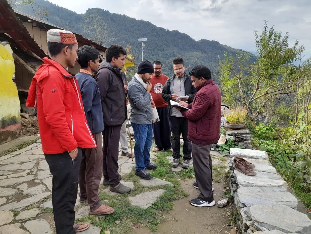 Place marked for displacement of six disaster affected families of Josha village