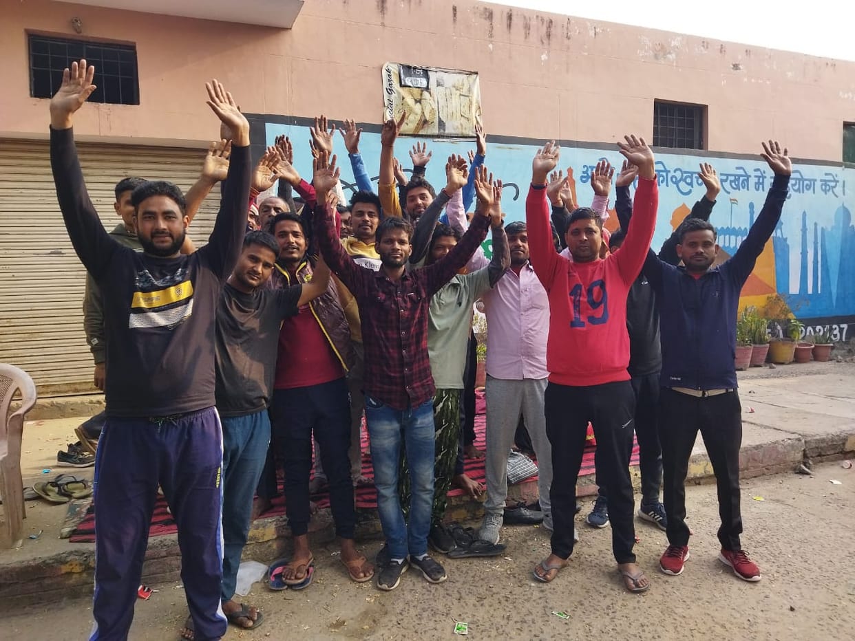 protest to outsourcing employees