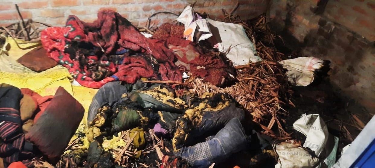 Nine month old baby burnt by fire dies during treatment