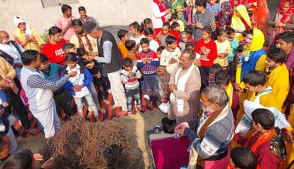 Tulsi worship done at Kotra Baba Dham