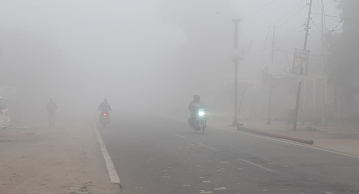 Fog increased the cold, traffic on the roads reduced