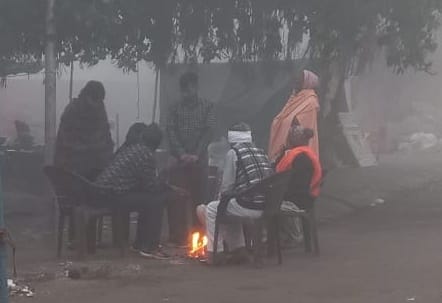 Fog prevailed since late night, visibility was up to five meters