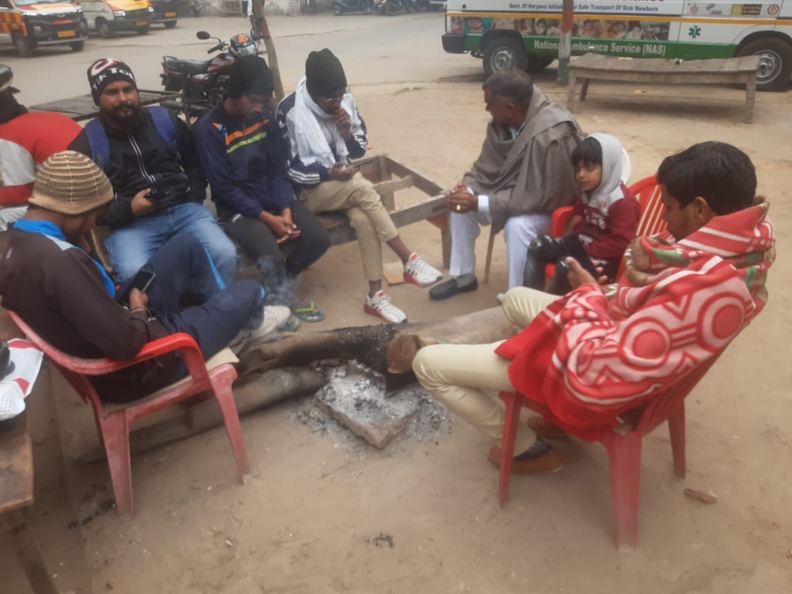 Severe cold in Fatehabad, no sight of Sun God throughout the day
