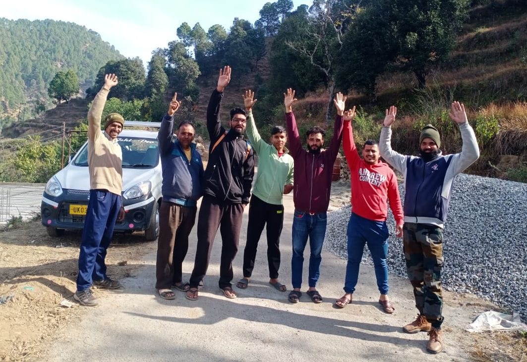 People demonstrated for asphalting