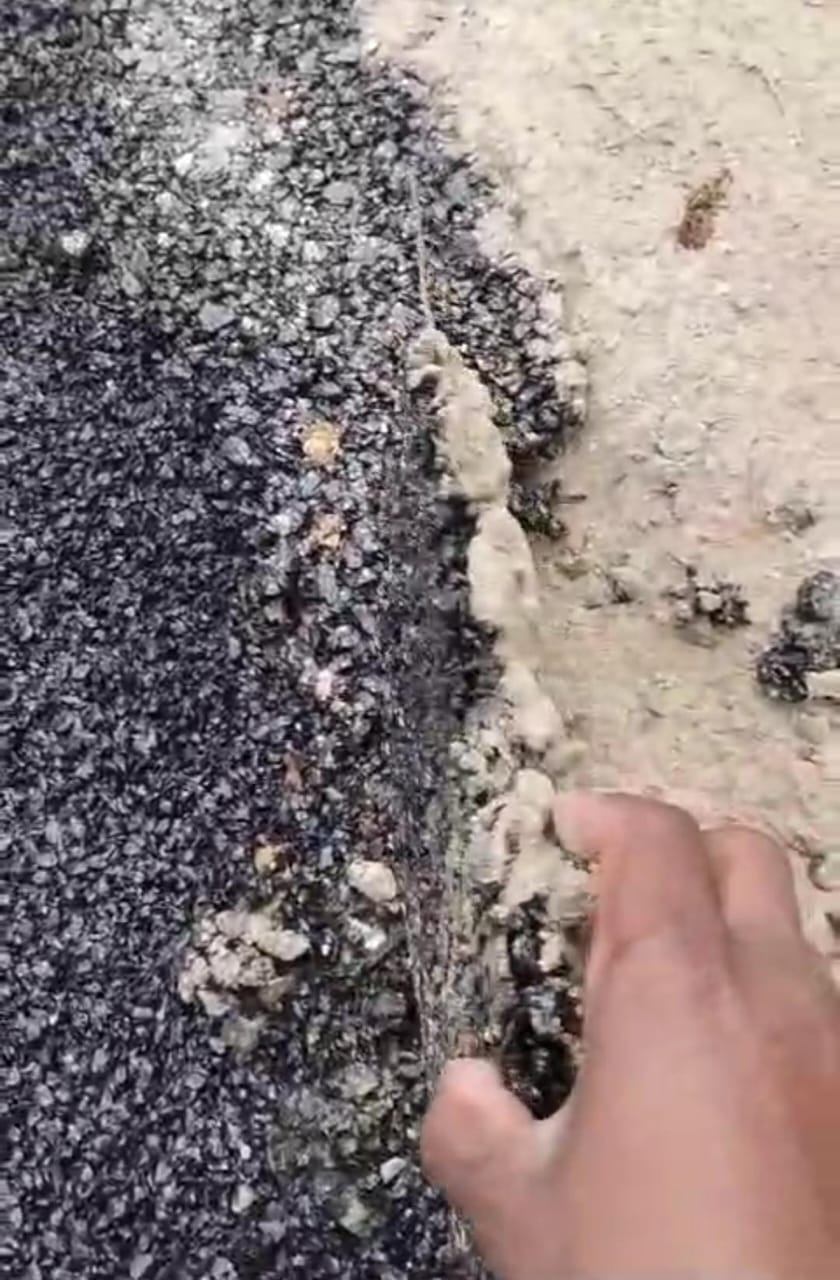 As soon as it was built, Hardoi branch canal track started falling apart, video goes viral