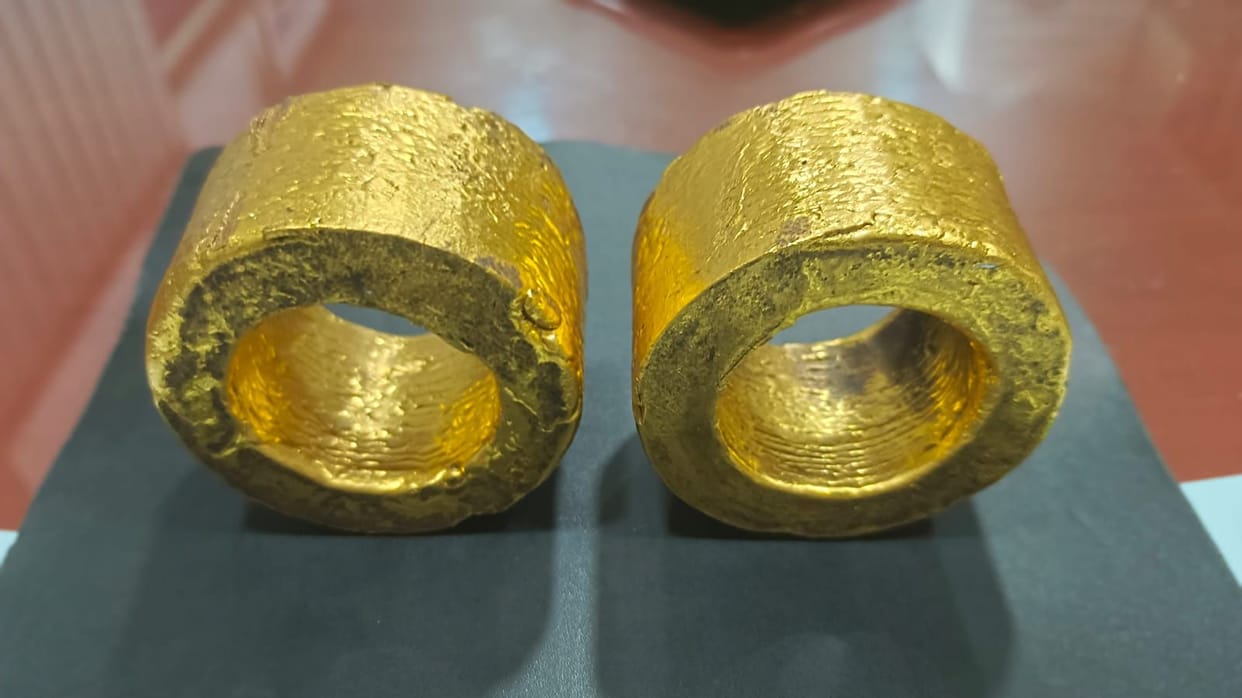 brought 3.5 kg gold hidden in coffee machine