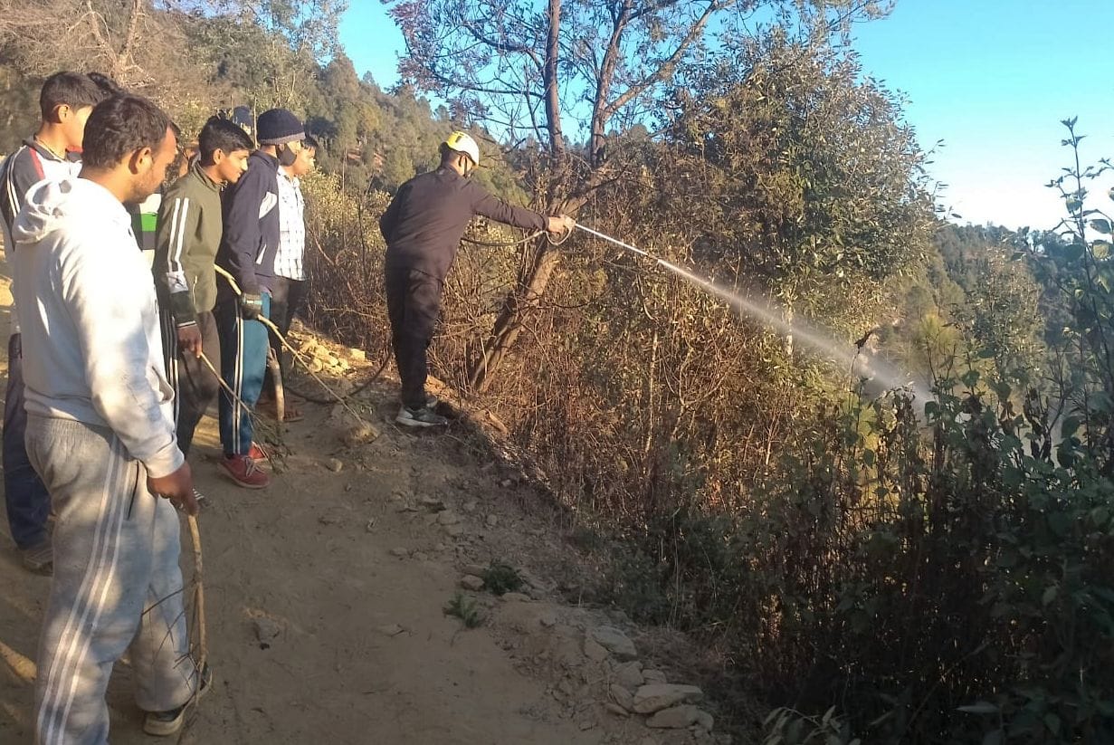 Fire breaks out in Tuna Tok forest of Kaligaon