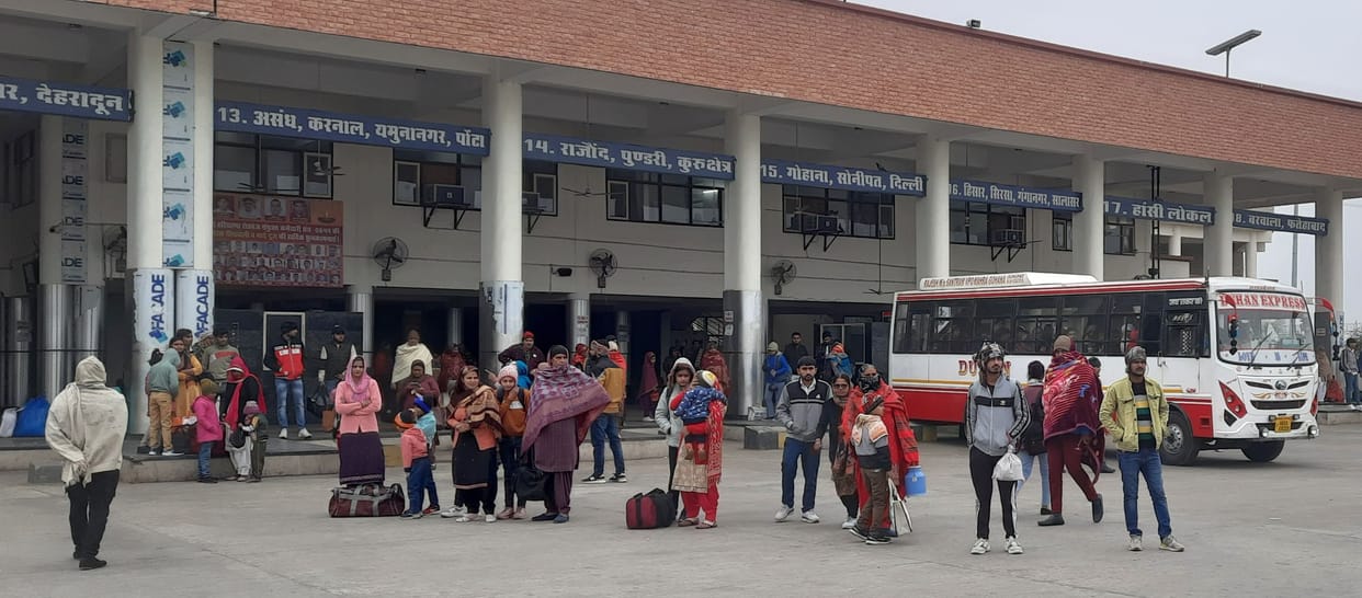 A few private buses plyed on the route on the second day of the strike.