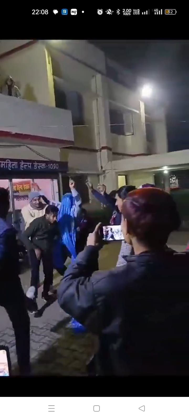 Video of celebration in Faizganj Behta police station goes viral