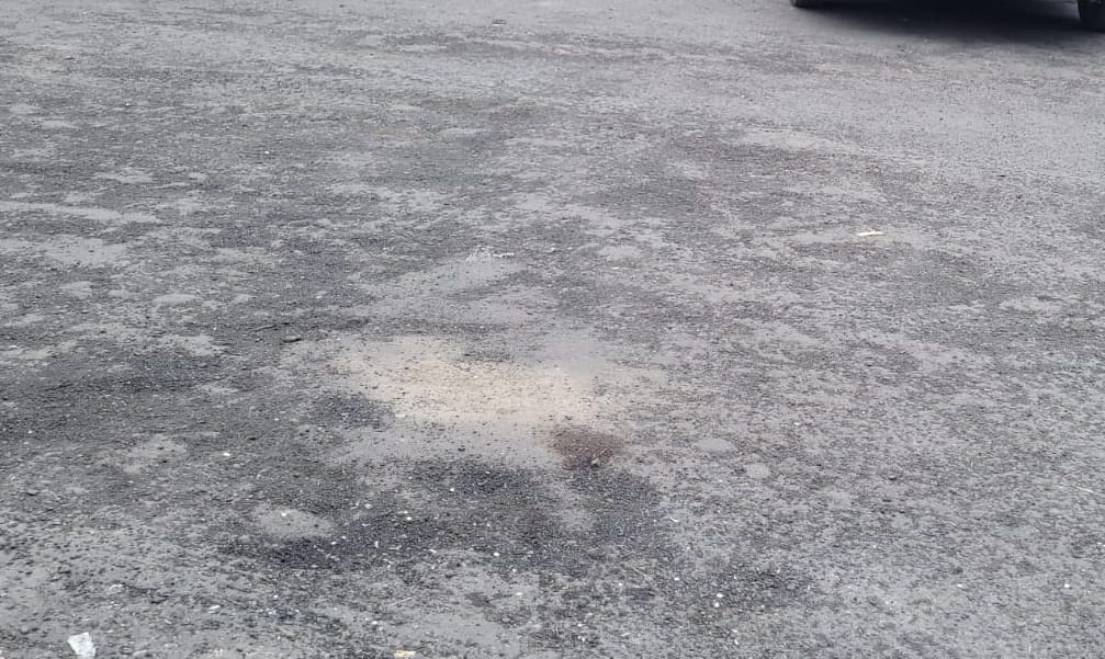 The road built at a cost of lakhs broke down after two days