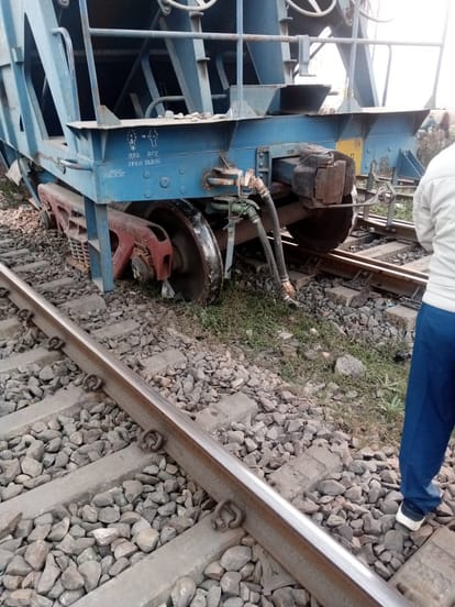 Goods train derailed due to negligence of junior engineer
