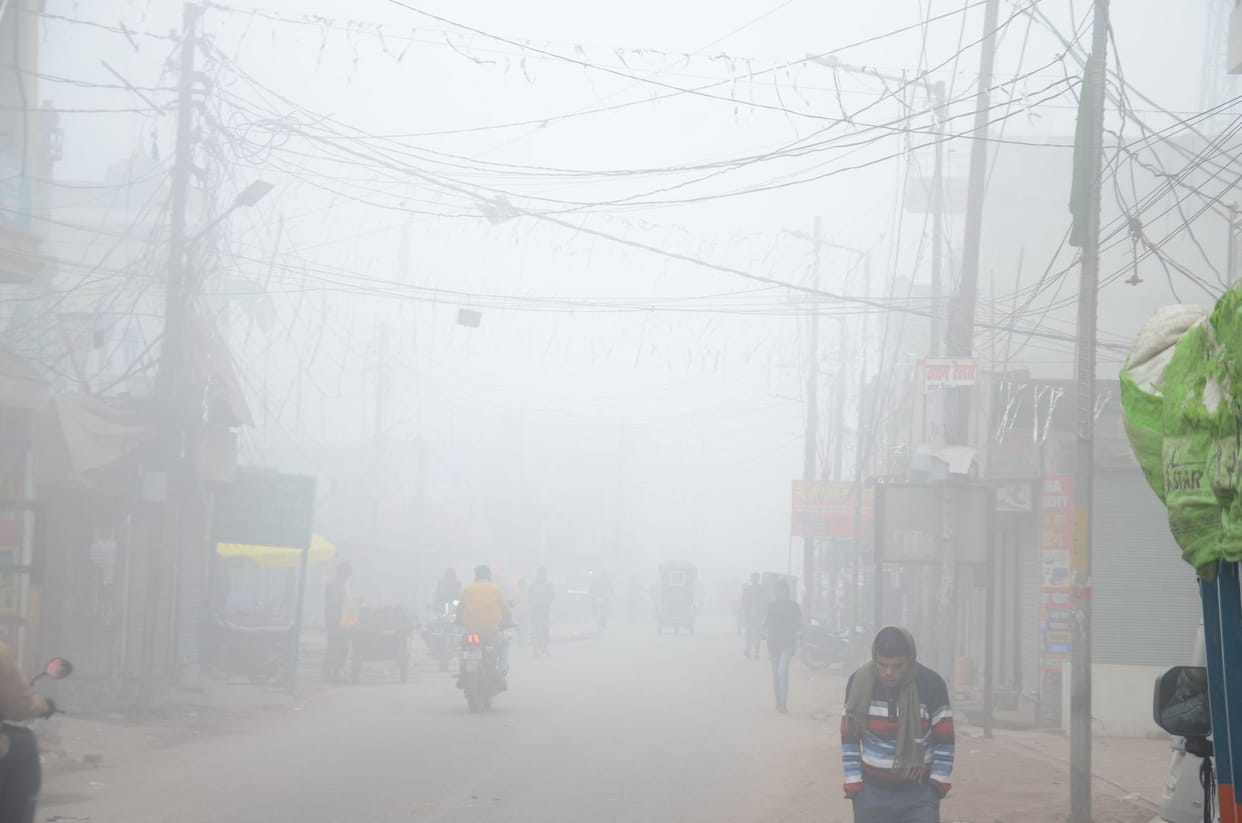 The mercury reached eight degrees, dense fog prevailed