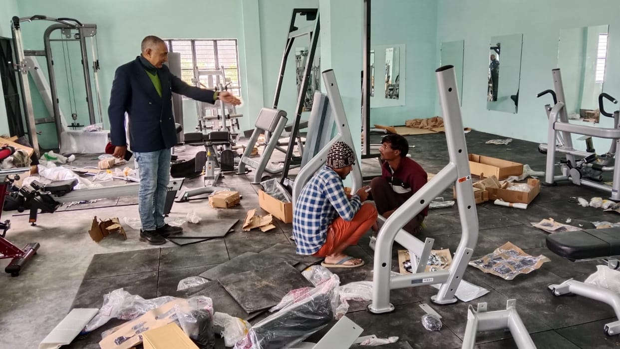 Modern gym built in the stadium at a cost of Rs 85 lakh