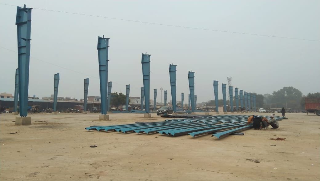 The work of setting up a shed in the new vegetable market worth Rs 4.23 crore will be completed soon.