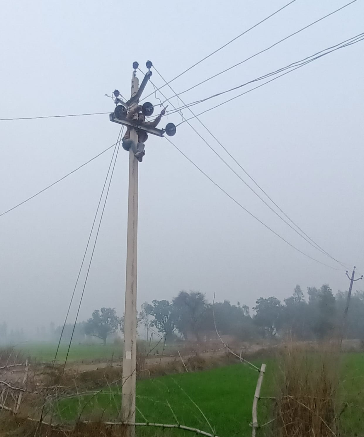 There was power cut for three hours due to blown cable