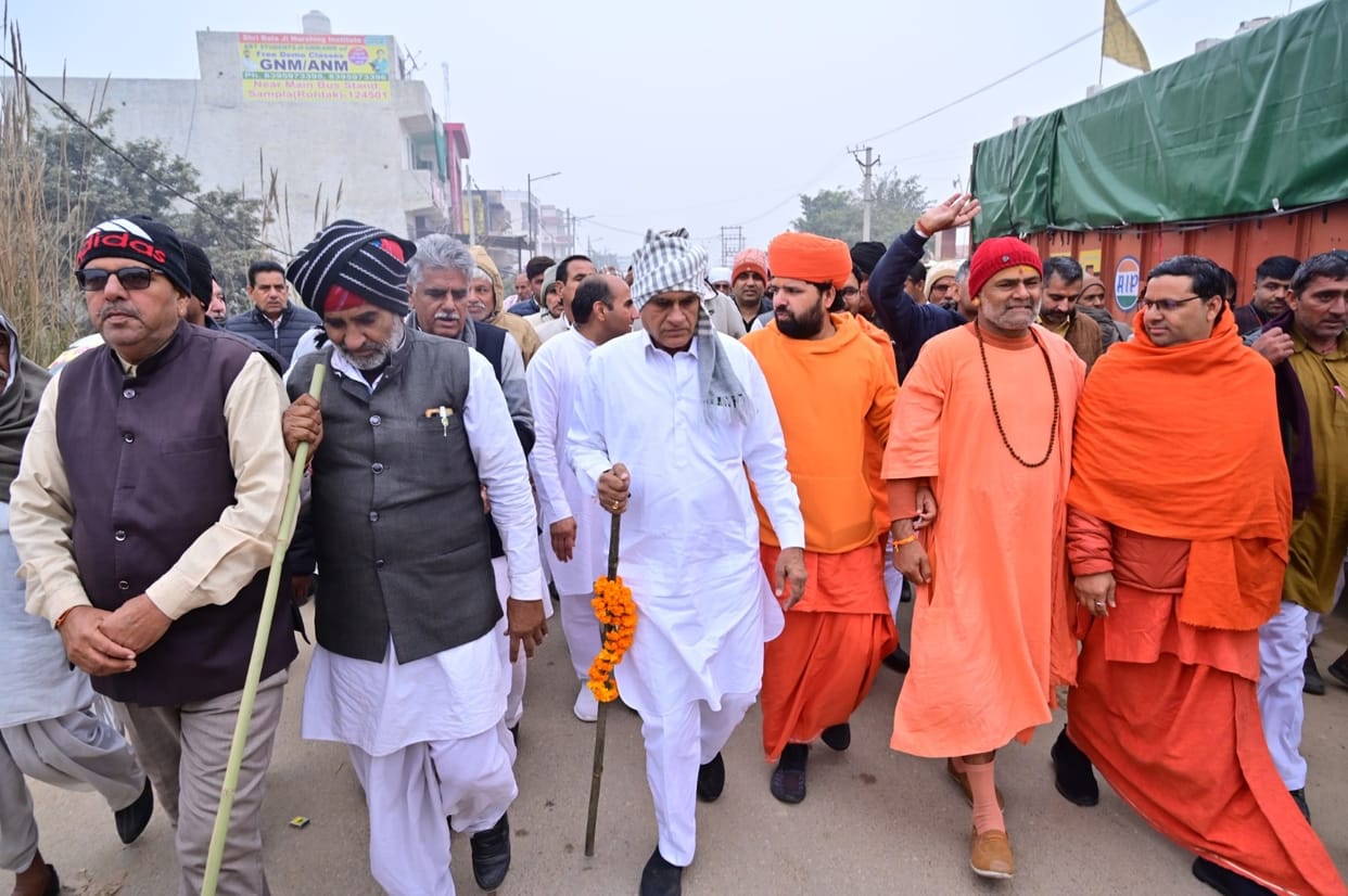 Sadbhavna Yatra reached Bahadurgarh demanding reservation for Bishnoi community