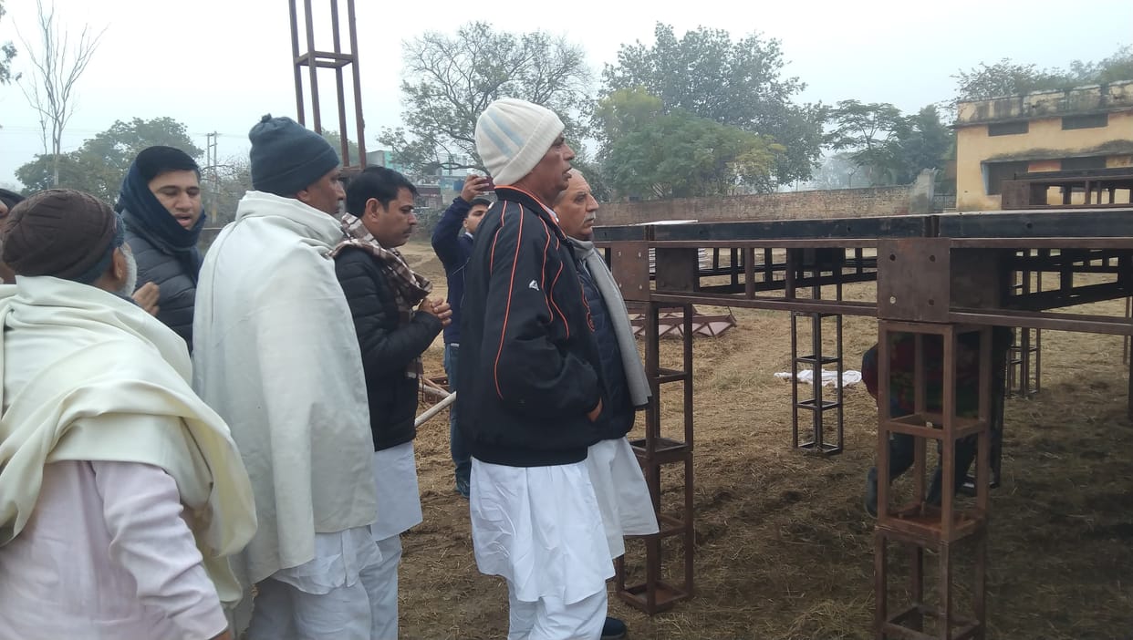 Congress leaders inspected the Jan Aakrosh rally site