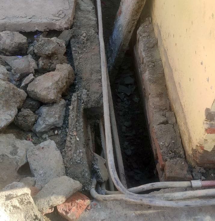 Jal Sansthan started the work of removing the pipeline from the drain