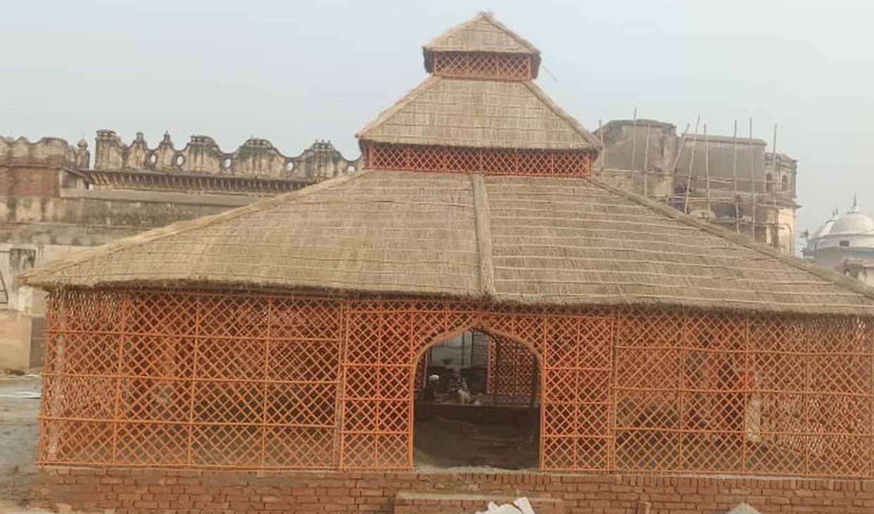 Havan Kund is being constructed after studying the scriptures.
