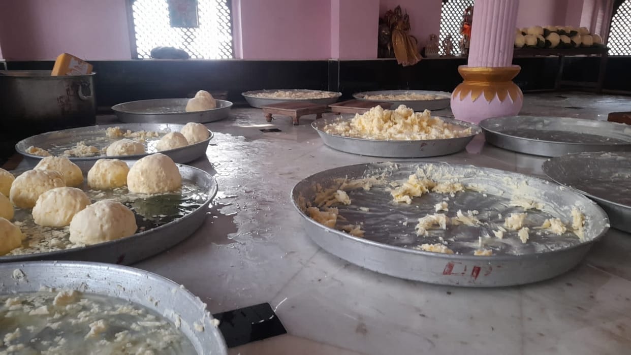 Butter started being made for Ghrit festival in Bajreshwari temple