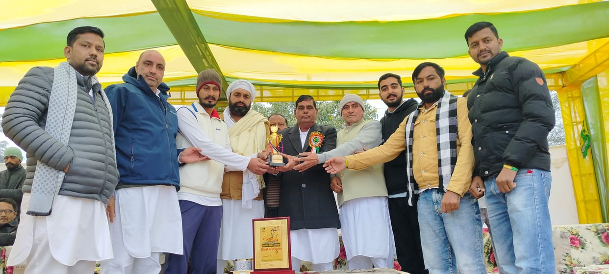 Amritsar Kalan won the cricket match by defeating Karmshana