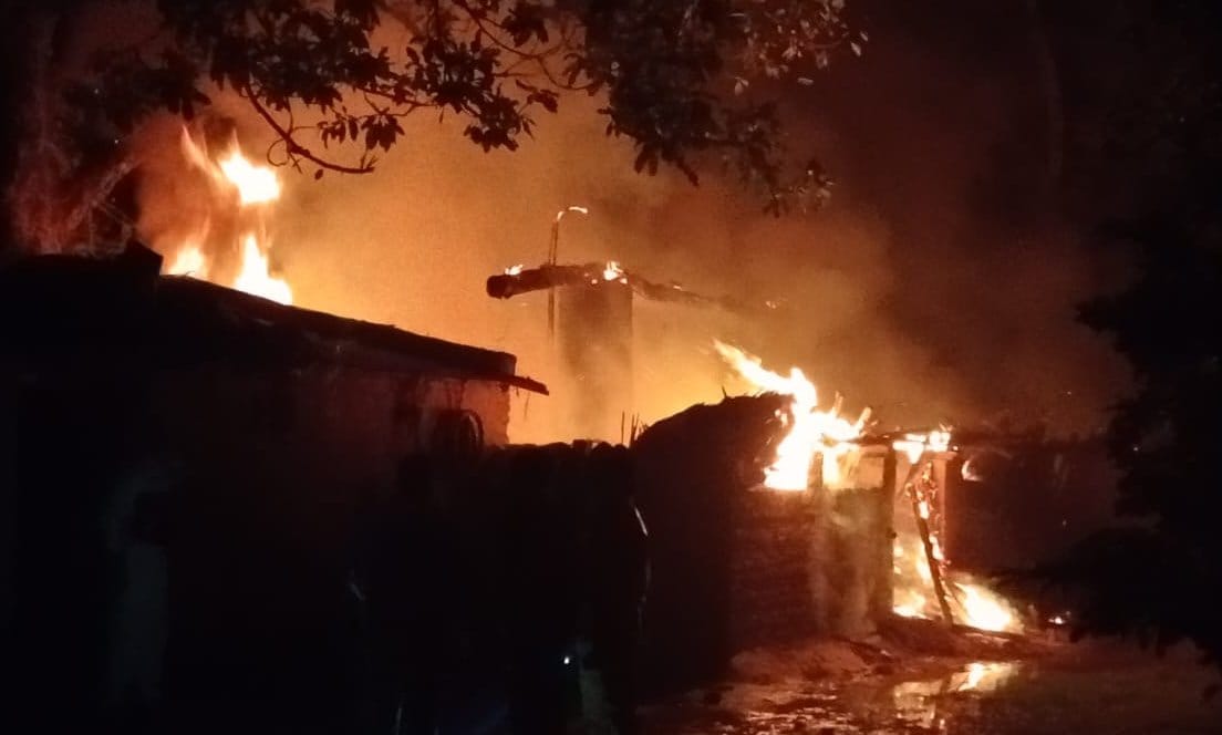 Fire in residential house due to short circuit