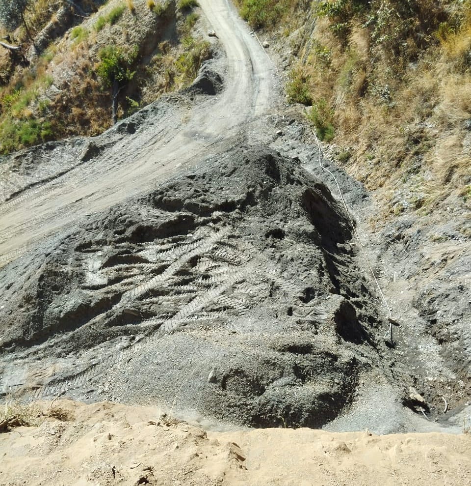 Road construction debris dumped into drinking water sources