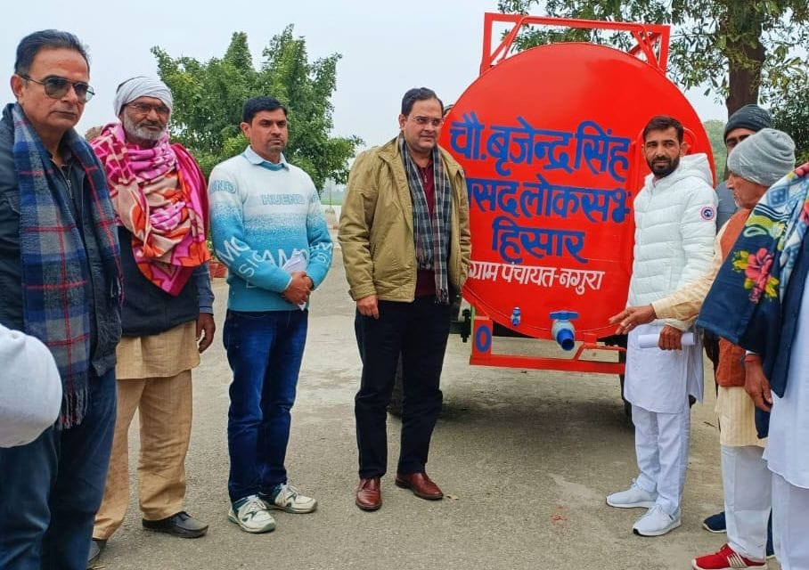 Water tanker given to Nguran Panchayat from MP fund