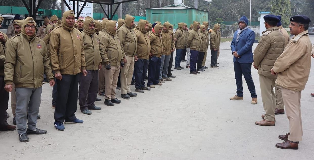 Distributed warm caps and jackets to 512 village guards