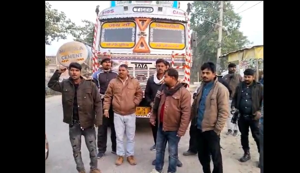 Truck drivers protested