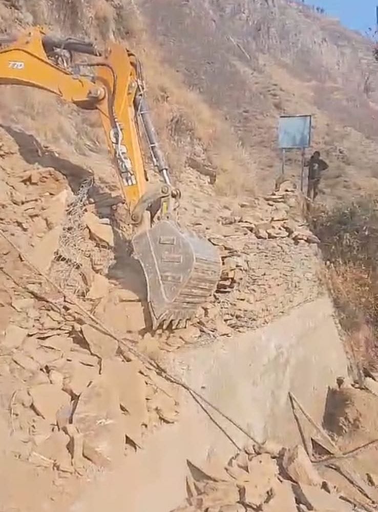 When quality work was not done, the gang was demolished with JCB.