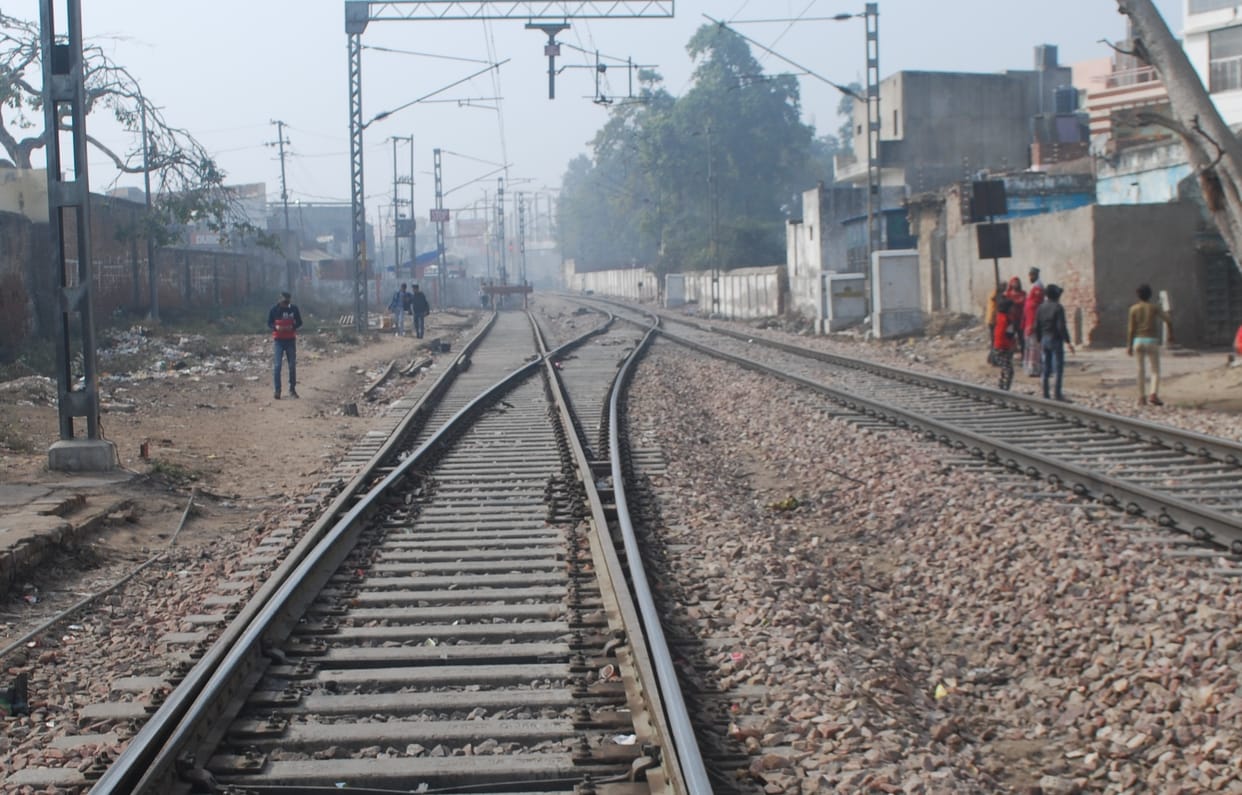 Railway tracks started shrinking due to cold