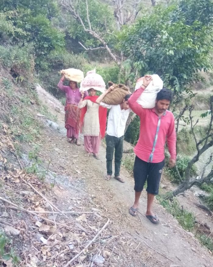 Reached Mangal but no road reached the village